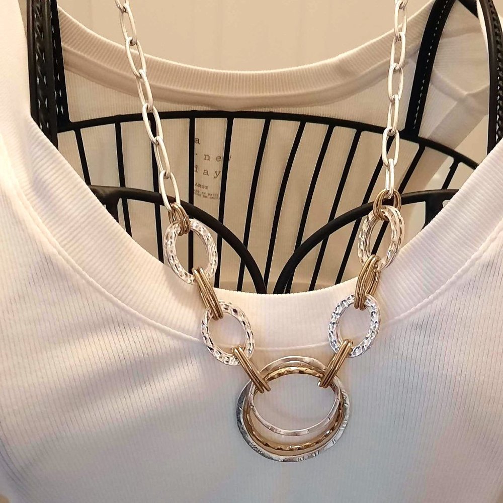 Stella & Rubby Vickie Link Necklace, Gold/Silver, 21.5"+2"Ext.via Stitch Fix